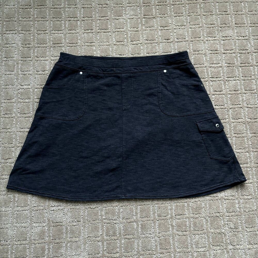 Kuhl Mova Skort Skirt Large Pull On Elastic Waist Gray Hiking Outdoor Walk Camp